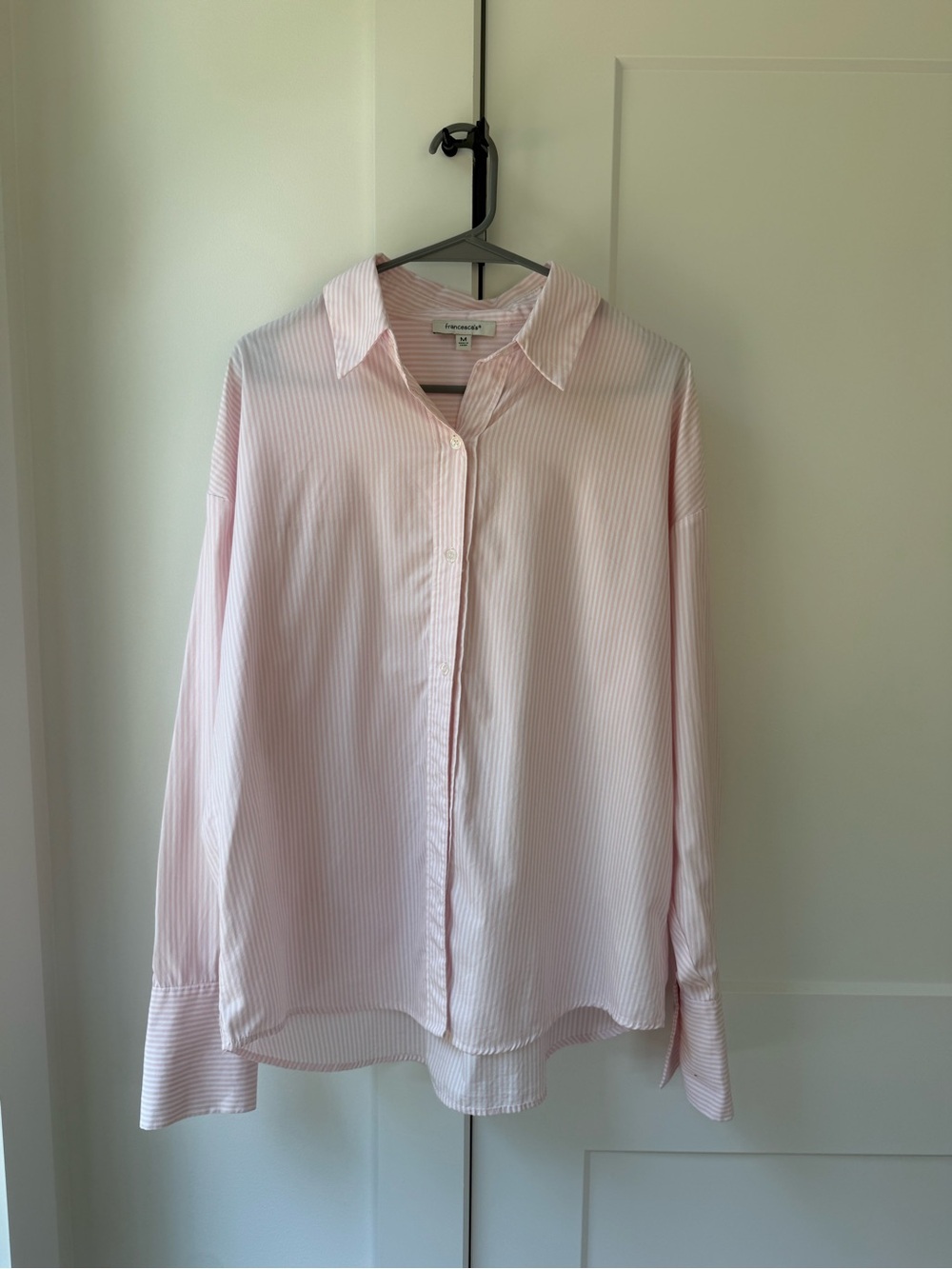 Francescas Pink Stripe Relaxed Button-Up Shirt